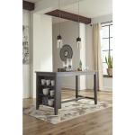 Caitbrook Rustic Counter Height Dining Table - Dark Gray