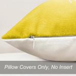 Set of 4 Yellow Geometric Throw Pillow Covers