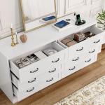 Rustic 6-Drawer Farmhouse Dresser with Storage