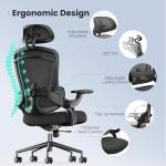 Ergonomic Mesh Office Chair with Adjustable Headrest
