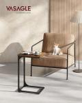VASAGLE C-Shaped Side Table for Living Room