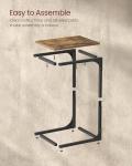 VASAGLE C-Shaped Side Table for Living Room