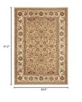 Lyndhurst Collection Beige & Ivory Area Rug 5'3" x 7'6