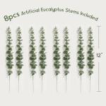 Wood Wall Planters with Faux Eucalyptus - 4 Pack