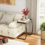 Vintage C-Shaped Side Table for Sofa