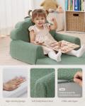 Kids 2-in-1 Soft Couch and Lounger in Green