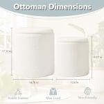 Set of 2 Royal Windsor Boucle Round Ottomans