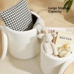 Set of 2 Royal Windsor Boucle Round Ottomans