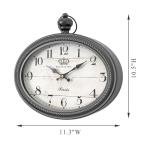 Retro Oval Black Wall Clock for Home Decor
