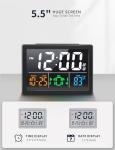 Sleek LED Alarm Clock with USB Charger