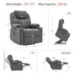 MCombo Petite Power Lift Recliner Chair with Massage