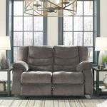 Tulen Modern Dark Gray Reclining Loveseat