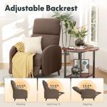 Modern Fabric Recliner Chair with Side Pockets