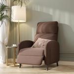 Modern Fabric Recliner Chair with Side Pockets