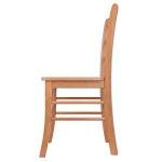 Light Oak Ladder Back Chairs - Set of 2