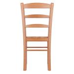 Light Oak Ladder Back Chairs - Set of 2