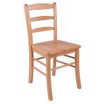 Light Oak Ladder Back Chairs - Set of 2