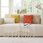 Rust Faux Fur Throw Pillow Covers - Set of 2