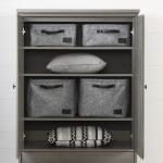 Gray Maple 2-Door Armoire with Drawers