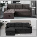 Naomi Home L-Shaped Sleeper Sofa with USB Ports