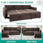 Naomi Home L-Shaped Sleeper Sofa with USB Ports
