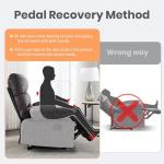 Oversized Flannel Recliner Chair with Massage & Pockets