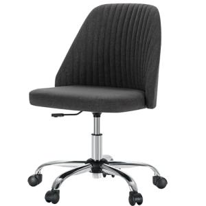 Modern Rolling Office Desk Chair - Dark Grey