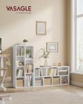 7-Shelf Bookcase and Cube Organizer in White