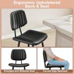 Set of 2 Black Modern Counter Height Bar Stools