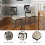 Tyler Creek Antique Black Dining Chairs, Set of 2