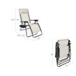 Set of 2 Adjustable Zero Gravity Lounge Chairs
