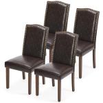 Set of 4 Modern Upholstered Dining Chairs