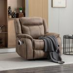 Brown Leather Massage Recliner Chair