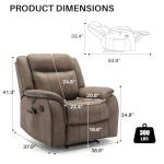 Brown Leather Massage Recliner Chair