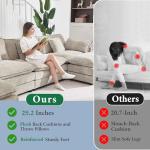 Comfy Deep Seat Sectional Sofa with Ottoman