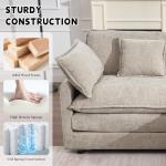 Comfy Deep Seat Sectional Sofa with Ottoman