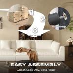 Oversized Cream Sectional Sofa with Removable Covers