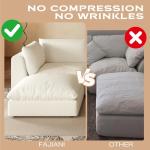 Oversized Cream Sectional Sofa with Removable Covers