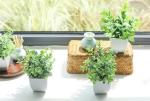 Mini Potted Fake Plants – 4 Pack Set