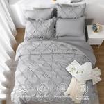 Grey Queen Comforter Set 7-Piece Bedding Bundle