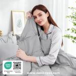 Grey Queen Comforter Set 7-Piece Bedding Bundle