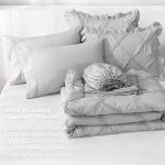 Grey Queen Comforter Set 7-Piece Bedding Bundle