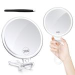 30X Magnifying Travel Mirror with Handle