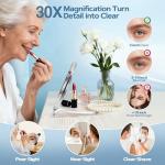 30X Magnifying Travel Mirror with Handle