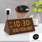 Kogonee Wooden Digital Alarm Clock with Dimmer