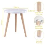 Stylish White Round Side Table for Small Spaces