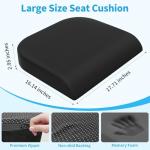 TranquilRelax Large Foam Seat Cushion - Black