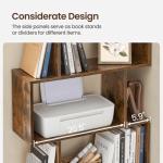 VASAGLE 5-Tier Rustic Brown Bookcase & Room Divider