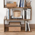 VASAGLE 5-Tier Rustic Brown Bookcase & Room Divider