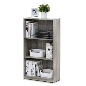 Furinno 3-Tier Bookcase in French Oak Grey